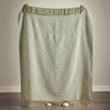 Catherine Lansfield Stab Stitch 125cm x 150cm Tassel Throw Green