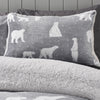 Catherine Lansfield Cosy Polar Bear Duvet Cover Bedding Set Grey