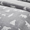 Catherine Lansfield Cosy Polar Bear Duvet Cover Bedding Set Grey