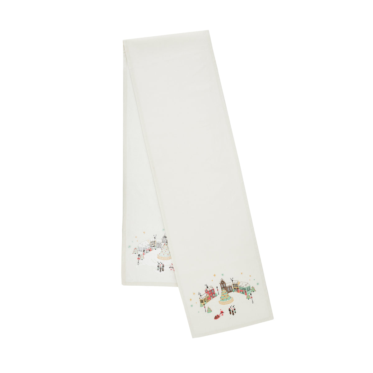Catherine Lansfield Christmas Town 33cm x 220cm Runner Natural