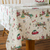 Catherine Lansfield Christmas Town 137cm x 178cm Table Cloth Natural