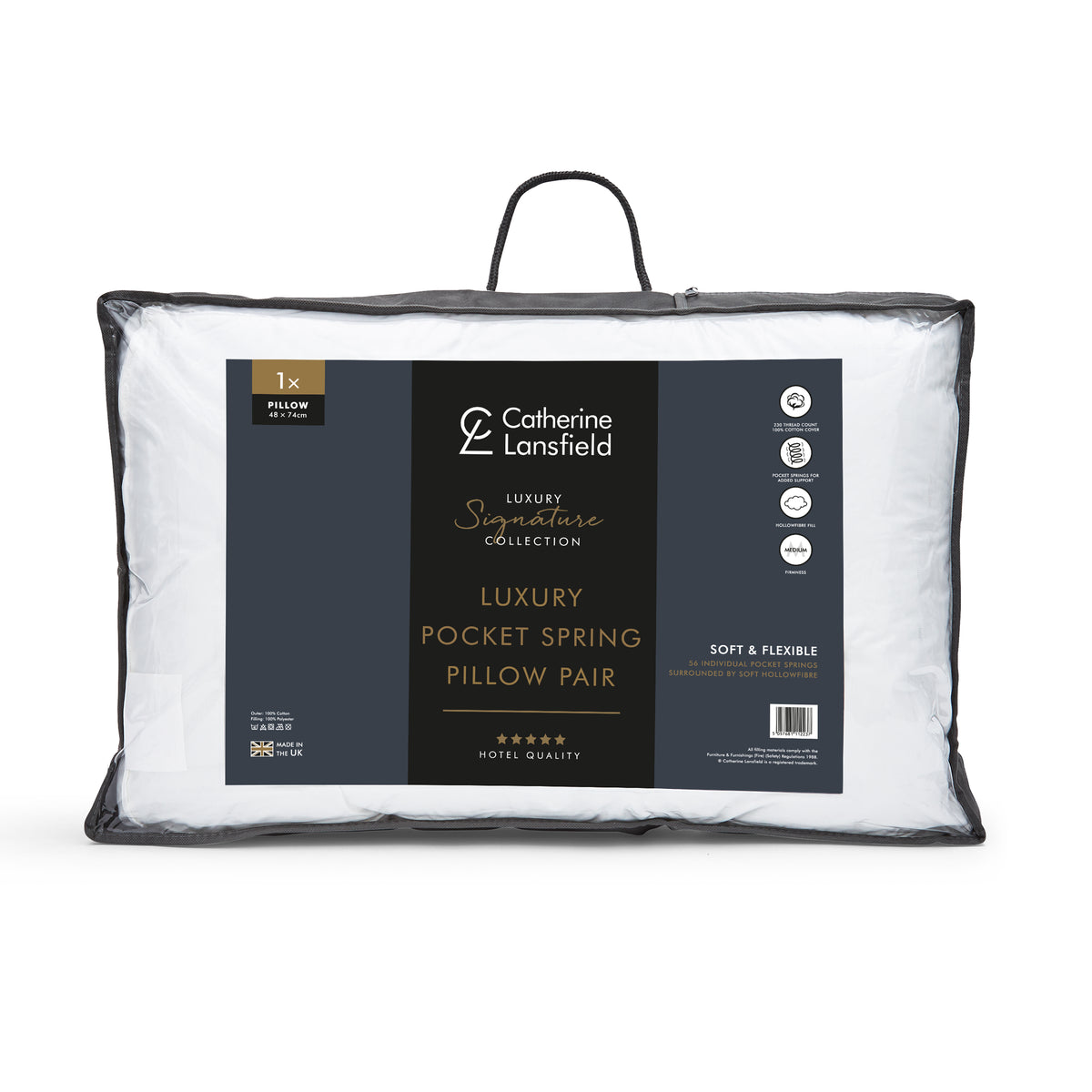 Catherine Lansfield Cotton Spring 48cm x 74cm Pillow White