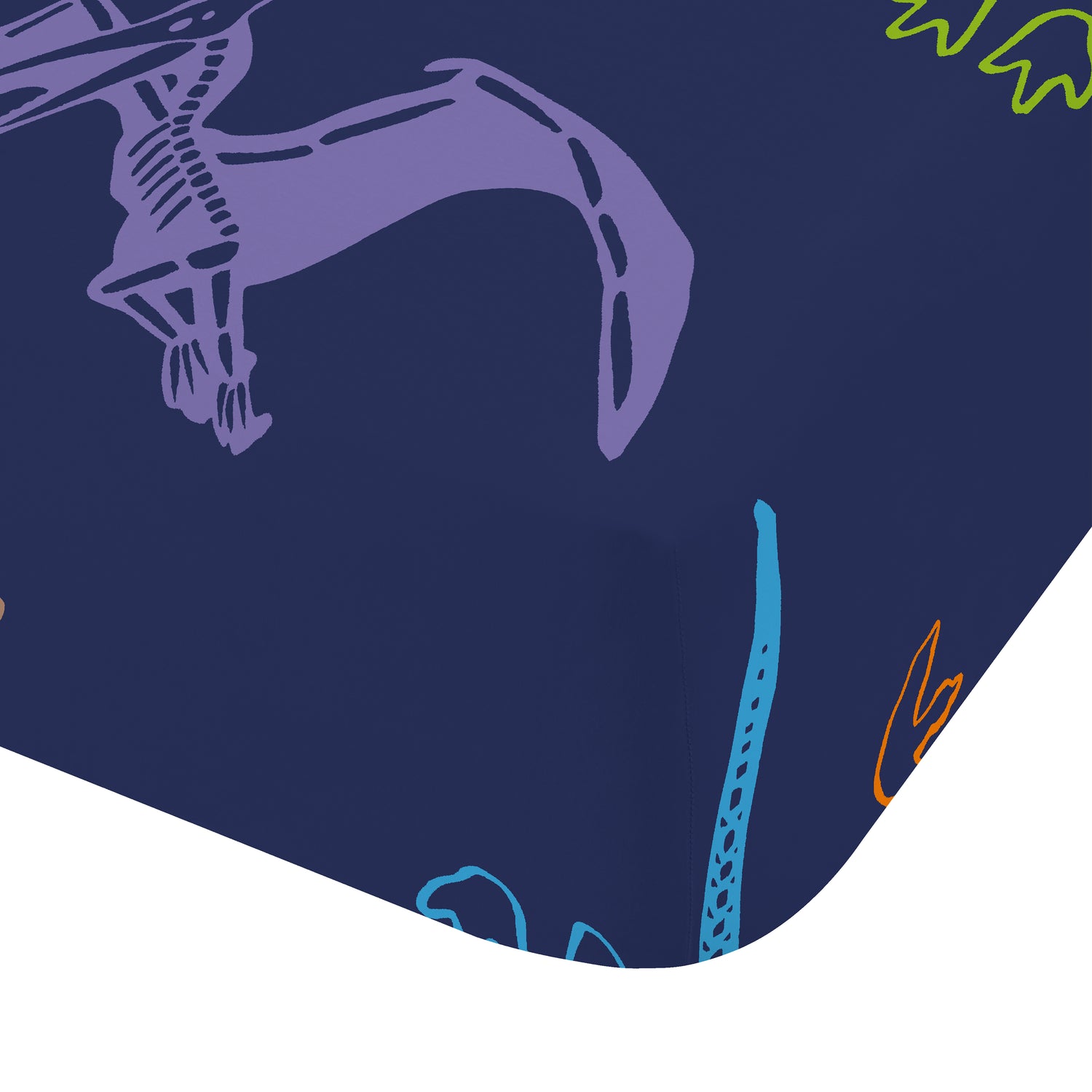 Catherine Lansfield Prehistoric Dinosaurs Bed Linen Fitted Sheet Blue