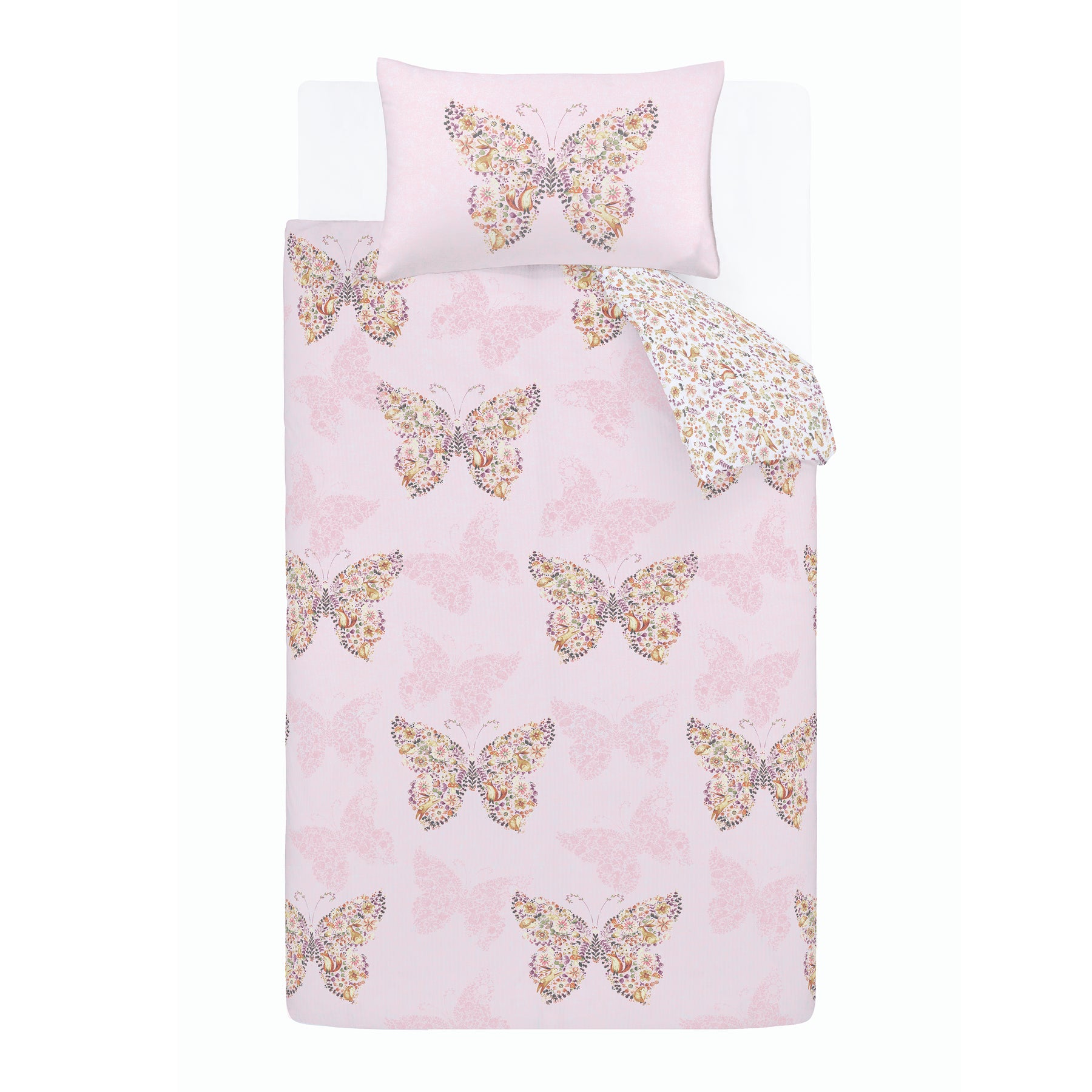 Catherine Lansfield Enchanted Butterfly Childrens Bedding Pink