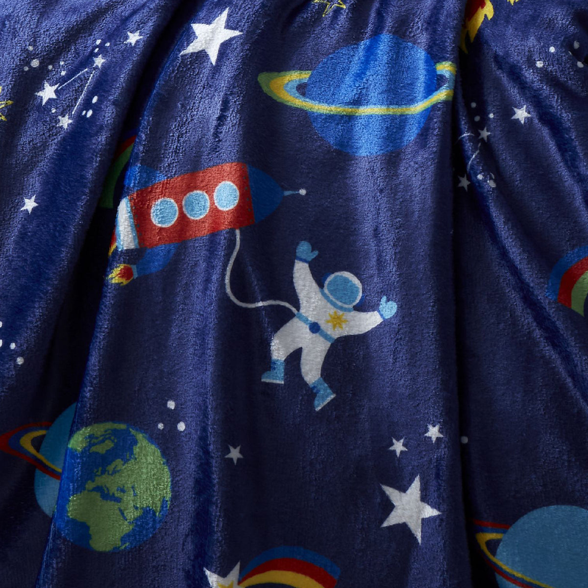 Catherine Lansfield Lost In Space 130cmx170cm Throw Blue