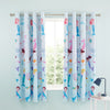 Catherine Lansfield Mermaid 66x72 Ready Made Eyelet Curtains Blue