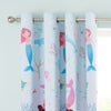 Catherine Lansfield Mermaid 66x72 Ready Made Eyelet Curtains Blue