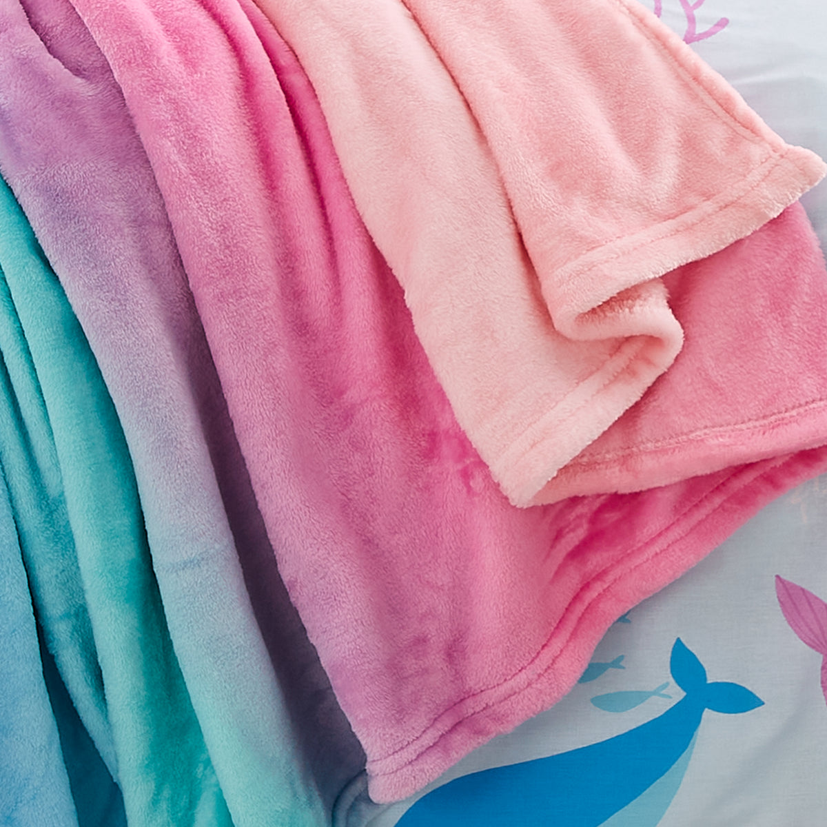 Catherine Lansfield Mermaid 130cmx170cm Throw Pink