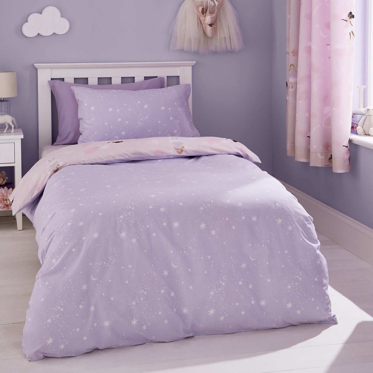 Catherine Lansfield Dancing Fairies Childrens Bedding Pink