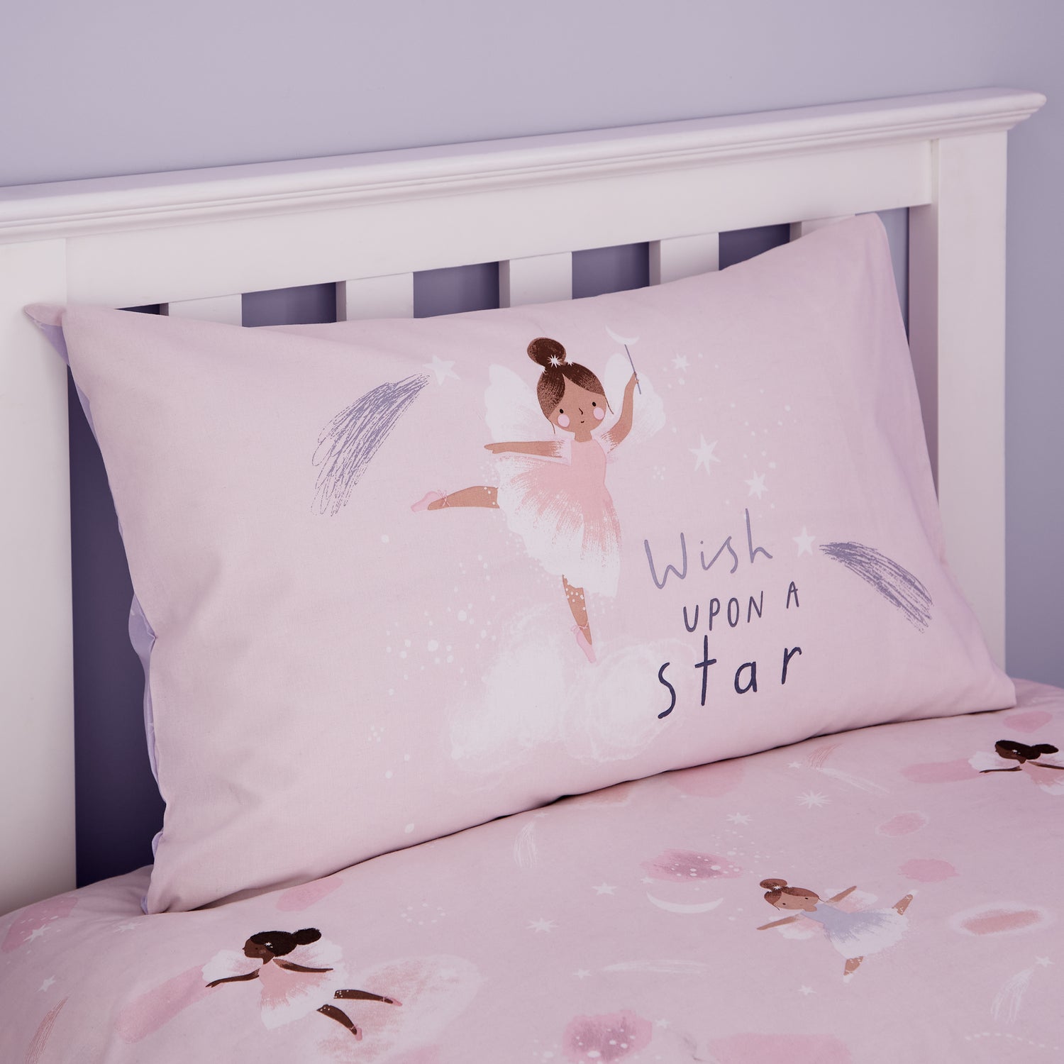 Catherine Lansfield Dancing Fairies Childrens Bedding Pink