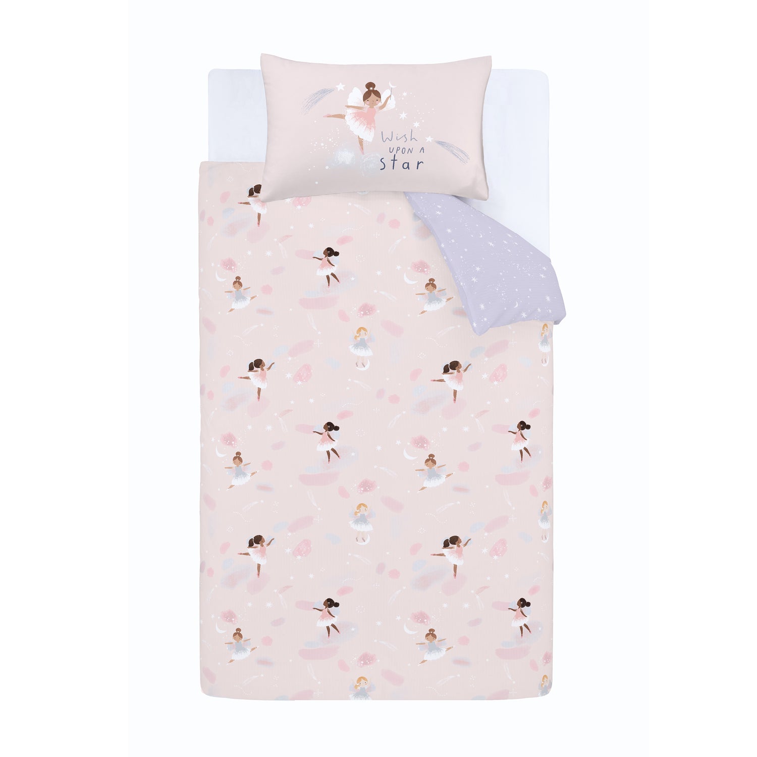 Catherine Lansfield Dancing Fairies Childrens Bedding Pink