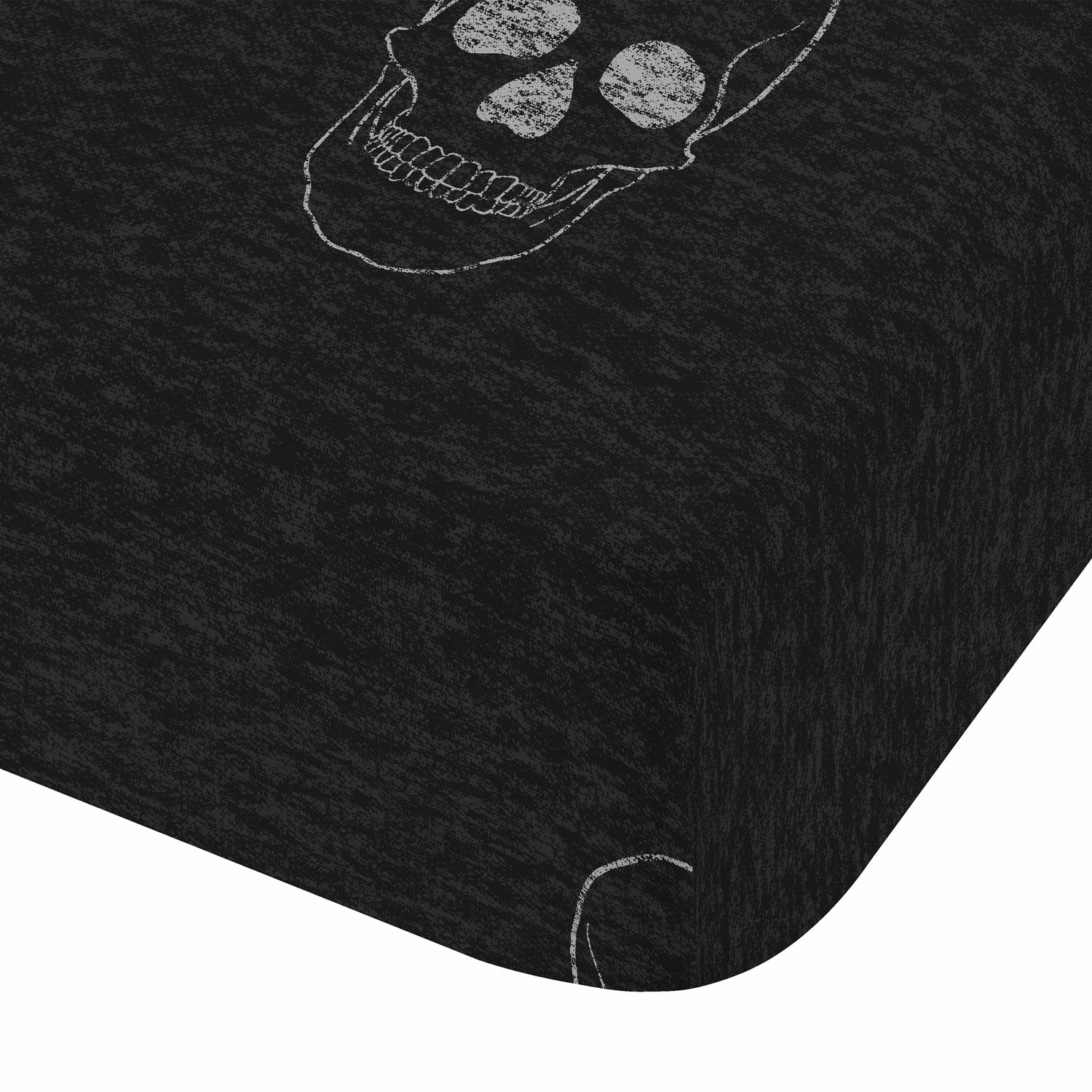 Catherine Lansfield Skulls Bed Linen Fitted Sheet Grey
