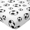 Catherine Lansfield Cosy Football Fleece Bed Linen Fitted Sheet White