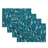 Catherine Lansfield Enchanted Twilight Pack of Four Placemats 30cm x 46cm Green