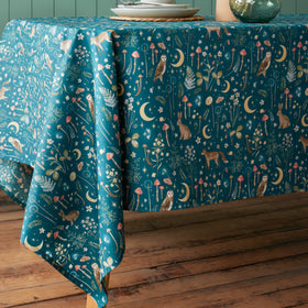 Catherine Lansfield Enchanted Twilight Table Cloth Green