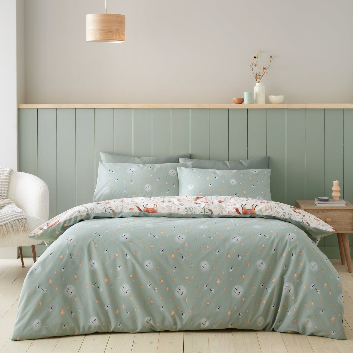 Catherine Lansfield Enchanted Twilight Duvet Cover Bedding Set Natural