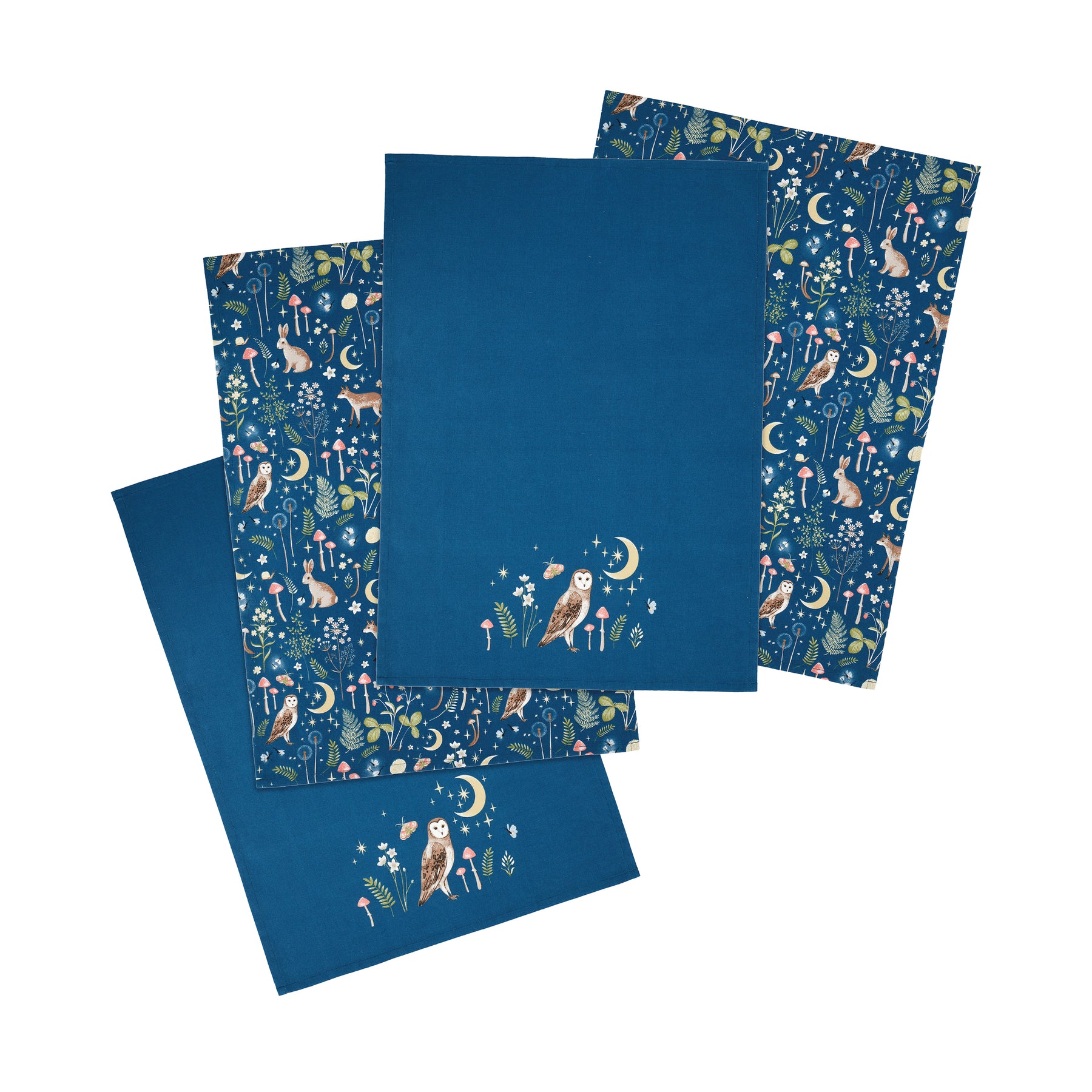 Catherine Lansfield Enchanted Twilight Tea Towel Navy