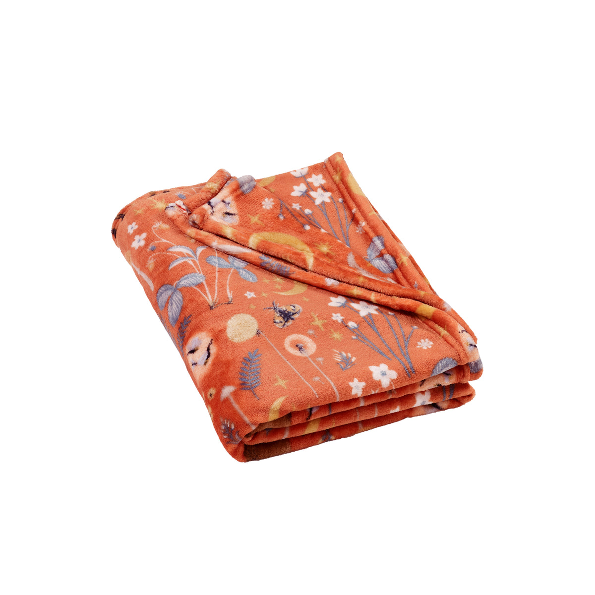 Catherine Lansfield Enchanted Twilight 130cm X 170cm Throw Burnt Orange