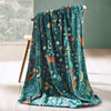 Catherine Lansfield Enchanted Twilight 130cm x 170cm Throw Forest Green