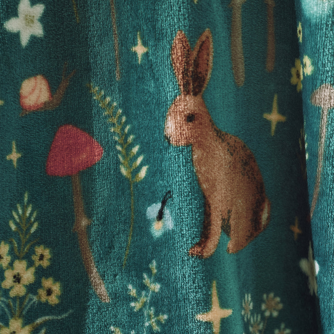 Catherine Lansfield Enchanted Twilight 130cm x 170cm Throw Forest Green