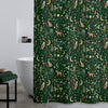 Catherine Lansfield Enchanted Twilight Shower Curtain Forest Green