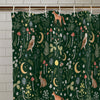 Catherine Lansfield Enchanted Twilight Shower Curtain Forest Green