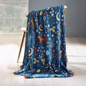 Catherine Lansfield Enchanted Twilight 130cm x 170cm Throw Navy