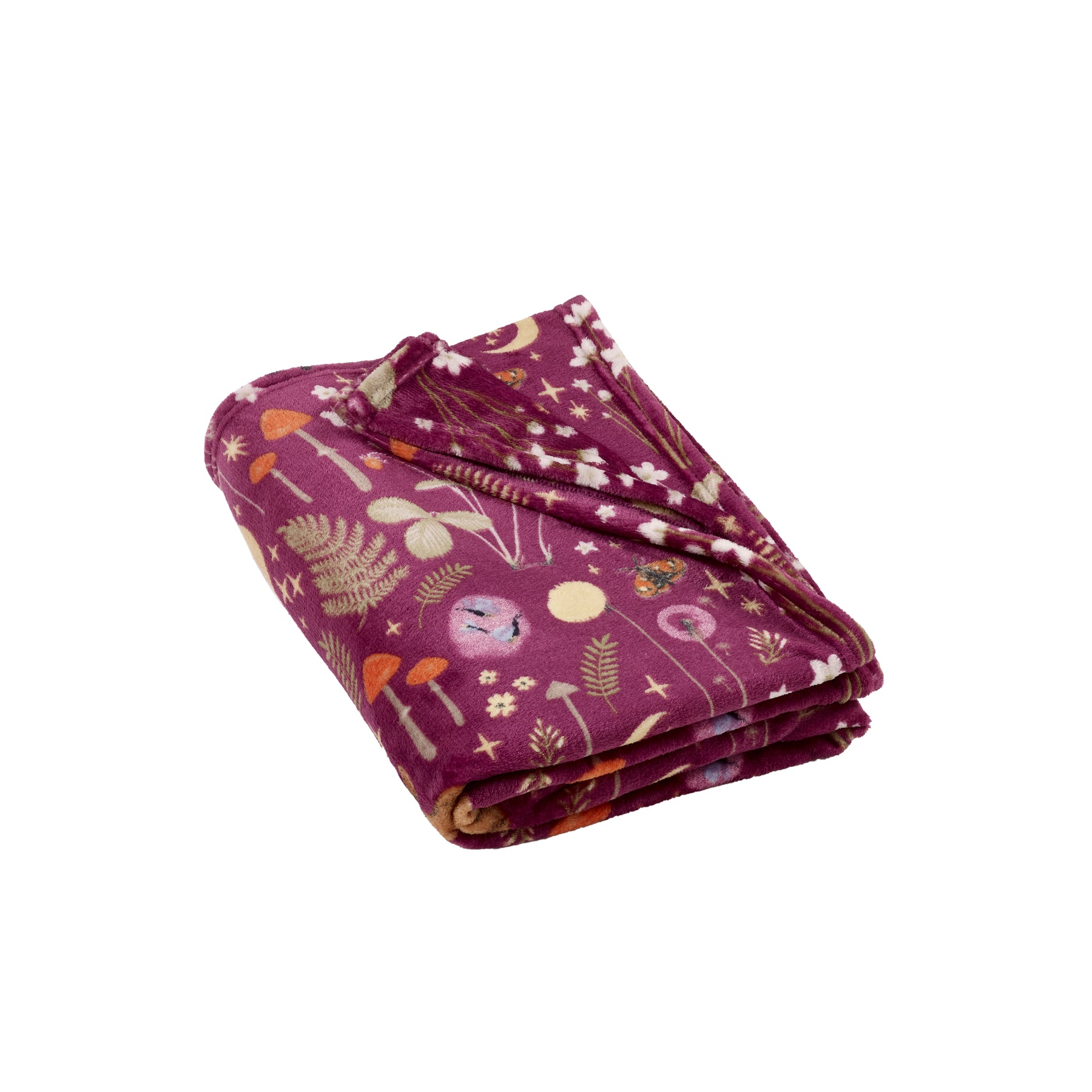 Catherine Lansfield Enchanted Twilight 130cm x 170cm Throw Plum