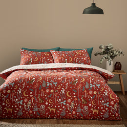 Catherine Lansfield Enchanted Twilight Duvet Cover Bedding Set Burnt Orange