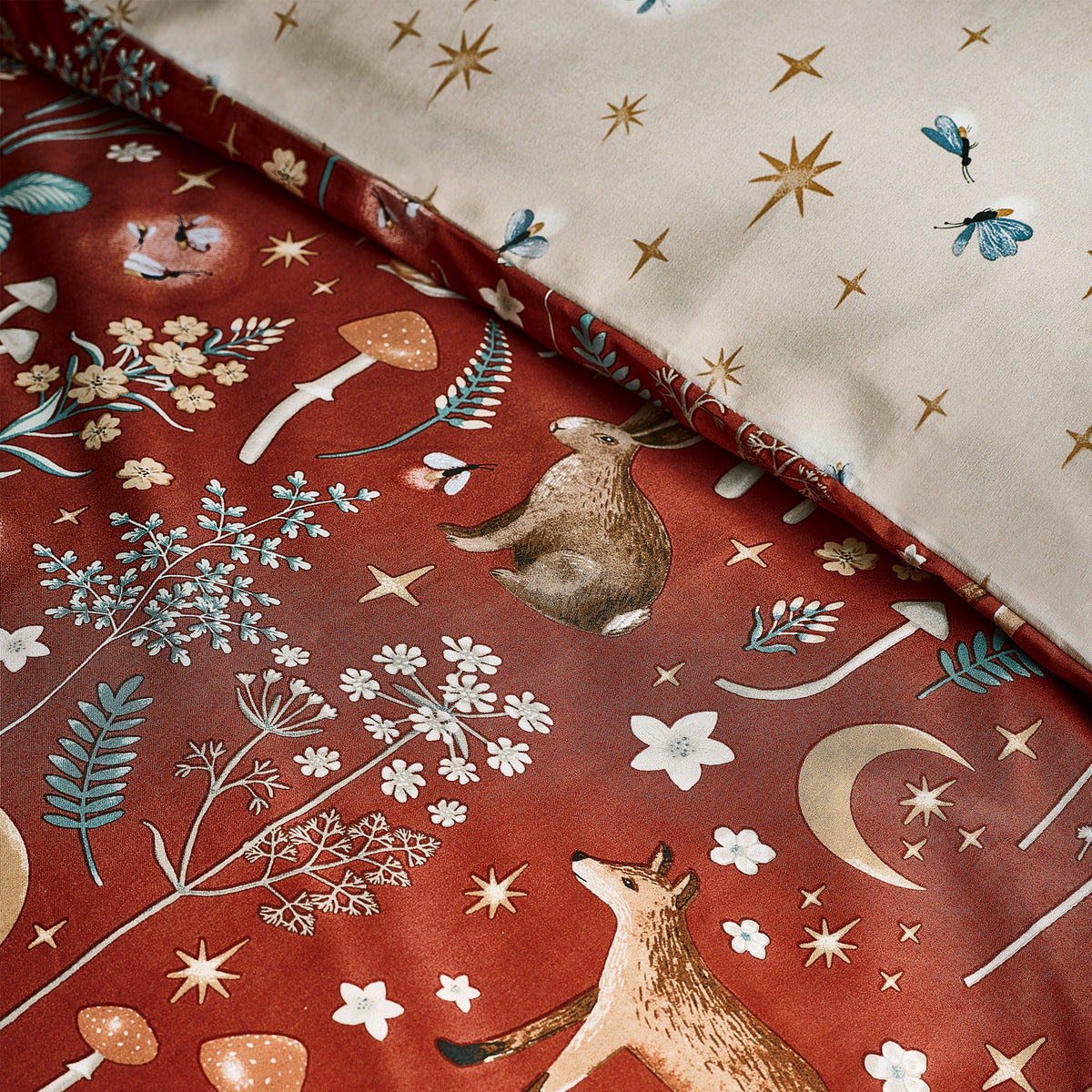 Catherine Lansfield Enchanted Twilight Duvet Cover Bedding Set Burnt Orange