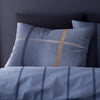 Catherine Lansfield Brushed Cotton Melrose Tweed Check Reversible Duvet Cover Bedding Set Blue