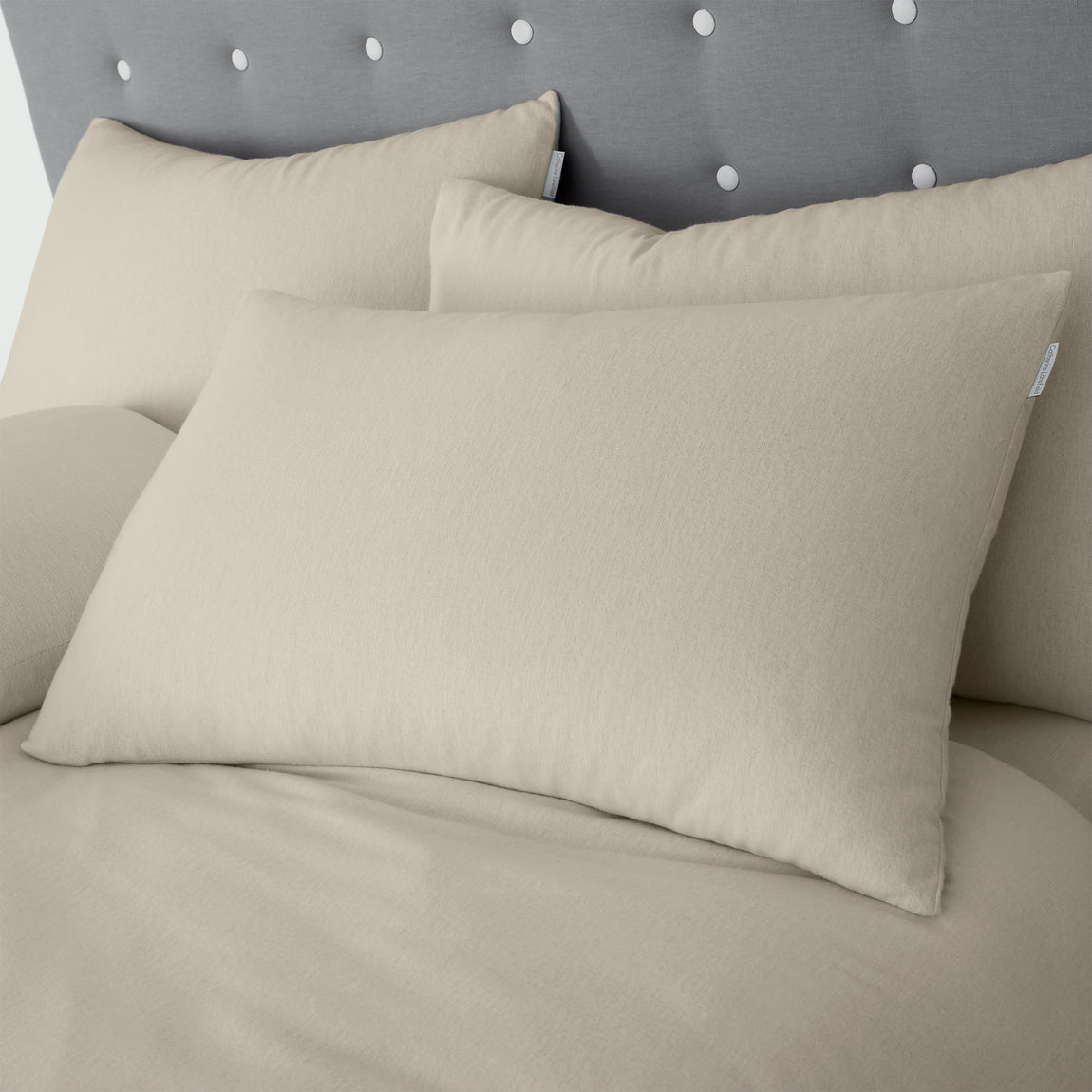 Catherine Lansfield Brushed Cotton Soft and Cosy Duvet Cover Bedding Set Cream