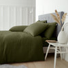 Catherine Lansfield Brushed Cotton Soft and Cosy Duvet Cover Bedding Set Green