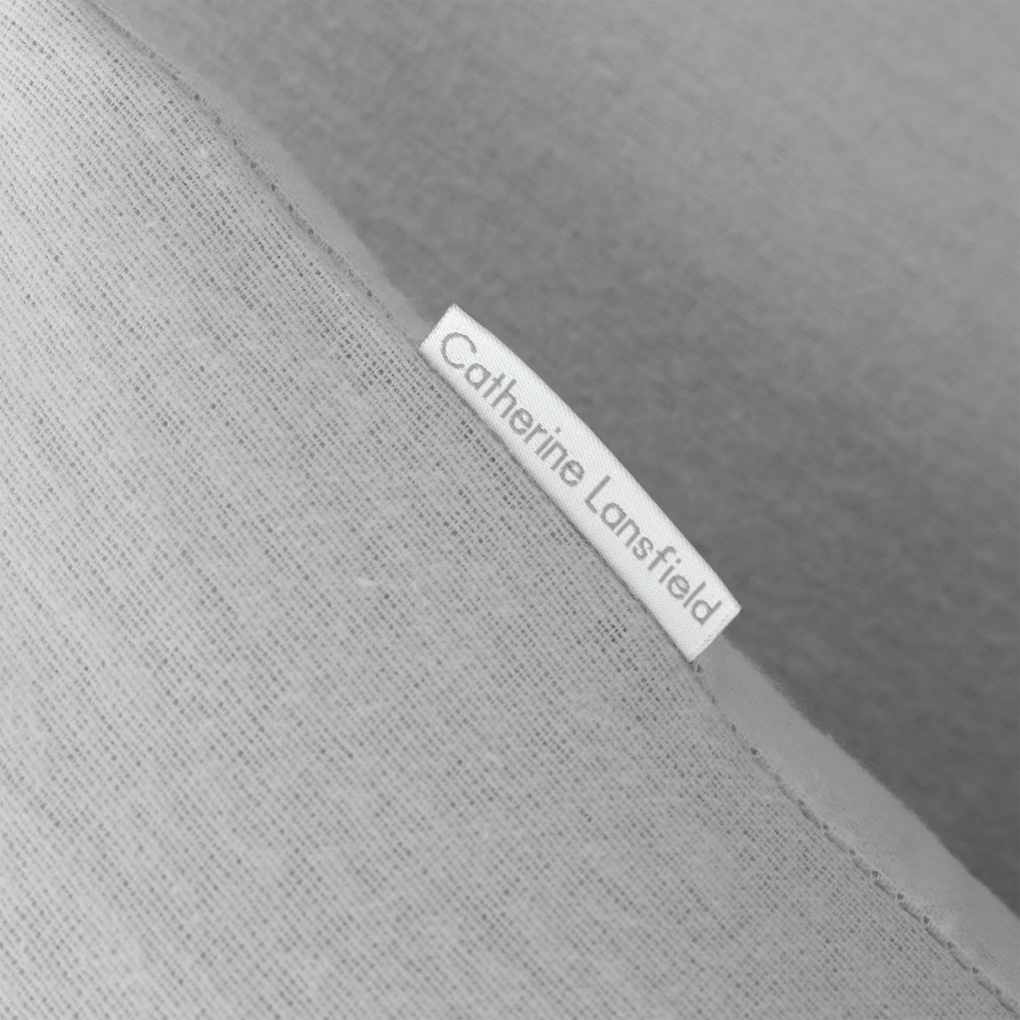 Catherine Lansfield Brushed Cotton Soft and Cosy Pillowcase Grey
