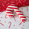 Catherine Lansfield Christmas Candy Cane Fleece 40cm x 23cm Filled Boudoir Red