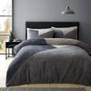 Catherine Lansfield Cosy Larsson Fleece Backed Duvet Cover Bedding Set Grey