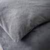 Catherine Lansfield Cosy Larsson Fleece Backed Duvet Cover Bedding Set Grey