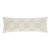 Catherine Lansfield Cosy Checkerboard Boucle Boudoir Filled Cushion 30cm x 80cm Cream