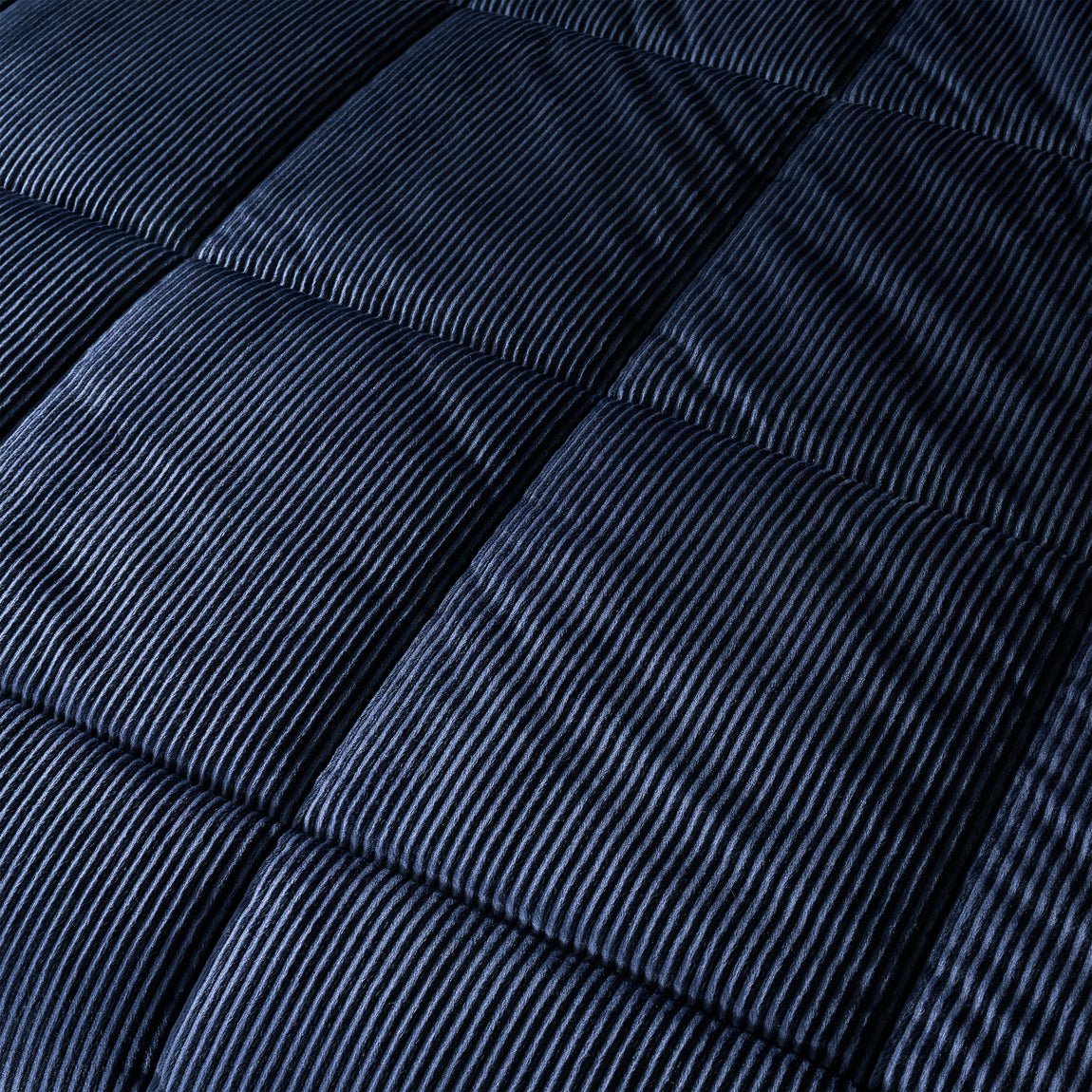 Catherine Lansfield Cosy Cord 6.5 Tog Coverless Comforter 200cm x 220cm Bedspread Navy