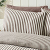 Catherine Lansfield Brushed Stripe Duvet Cover Bedding Set Chocolate