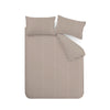 Catherine Lansfield Brushed Stripe Duvet Cover Bedding Set Chocolate