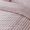 Catherine Lansfield Stripe Brushed Duvet Cover Bedding Set Blush