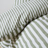 Catherine Lansfield Brushed Stripe Duvet Cover Bedding Set Green