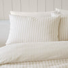 Catherine Lansfield Stripe Brushed Duvet Cover Bedding Set Natural