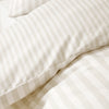 Catherine Lansfield Stripe Brushed Duvet Cover Bedding Set Natural