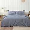 Catherine Lansfield Brushed Stripe Duvet Cover Bedding Set Navy