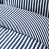 Catherine Lansfield Brushed Stripe Duvet Cover Bedding Set Navy