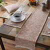 Pineapple Elephant Textured Frayed Edge 32x220cm Runner Terracotta