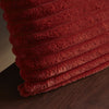 Catherine Lansfield Cosy Ribbed Soft Touch Velvet 45cm x 45cm Filled Cushion Burnt Orange