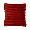 Catherine Lansfield Cosy Ribbed Soft Touch Velvet 45cm x 45cm Filled Cushion Burnt Orange